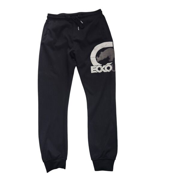 Ecko Unltd. Black Jogger Sweatpants M-Y2k, Hip-hop-Big Rhino Logo-Streetwear - Picture 4 of 12